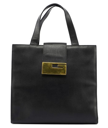 Black Square G Leather Small Tote pas cheres