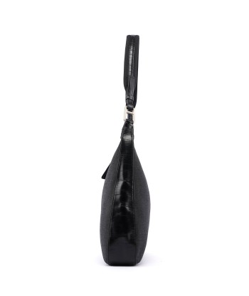 Black Tessuto Leather Shoulder Bag destockage