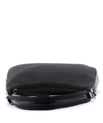 Black Tessuto Leather Shoulder Bag destockage