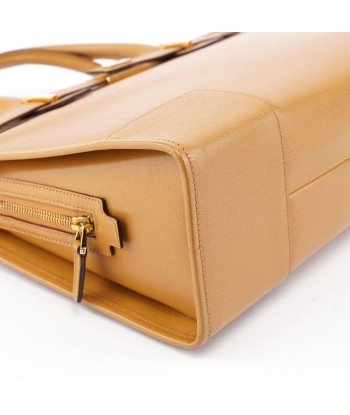 Beige Leather 2-Way Tote du meilleur 