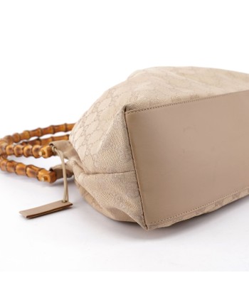 Beige GG Bamboo Top Handle Bag pas chere