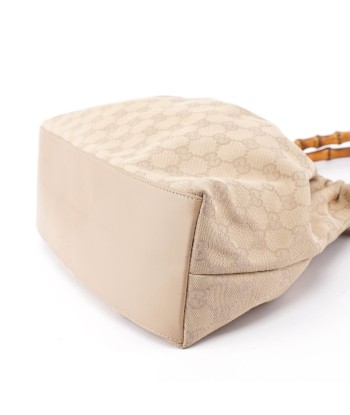 Beige GG Bamboo Top Handle Bag pas chere