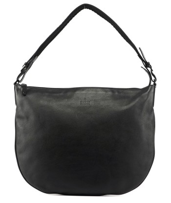 Black Leather Hobo Shoulder Bag plus qu'un jeu 