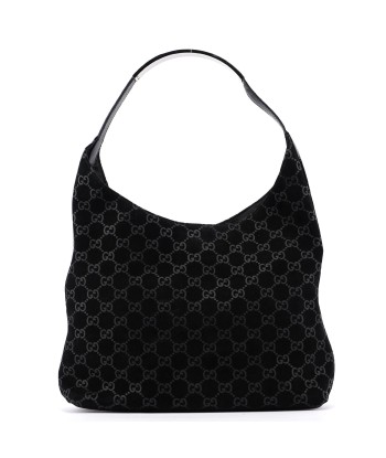 Black Suede GG Hobo Shoulder Bag à prix réduit toute l'année