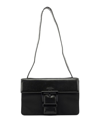 Black Tessuto Leather Buckle Bag Découvrez la collection