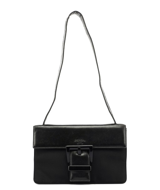 Black Tessuto Leather Buckle Bag Découvrez la collection