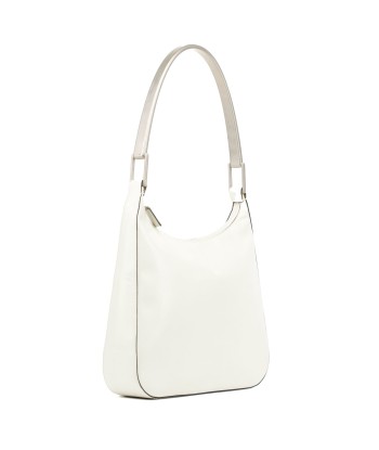 1998 Vitello Metallo White Calfskin Shoulder Bag ouvre sa boutique