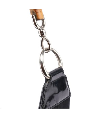 Black Canvas Bamboo Shoulder Bag les ligaments