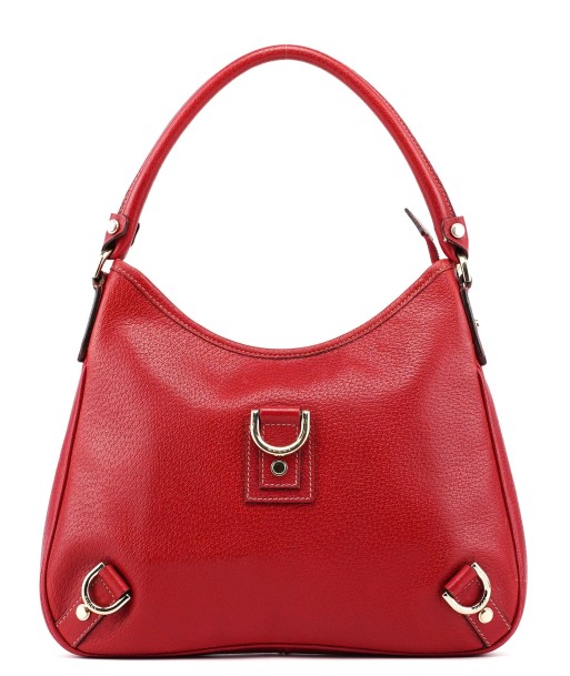 Red Leather D-Ring Shoulder Bag Voir les baskets