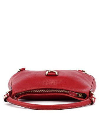 Red Leather D-Ring Shoulder Bag Voir les baskets