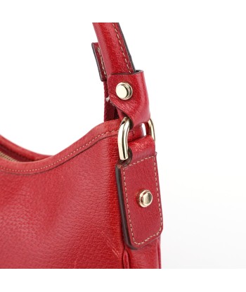 Red Leather D-Ring Shoulder Bag Voir les baskets