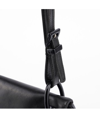 Black Calfskin Plastic Chain Shoulder Bag de pas cher