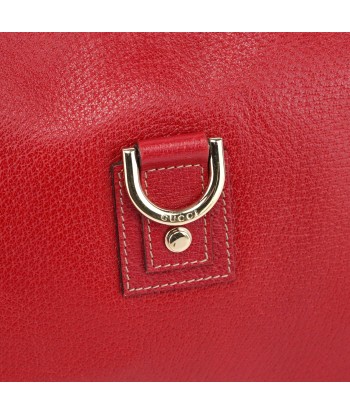 Red Leather D-Ring Shoulder Bag Voir les baskets