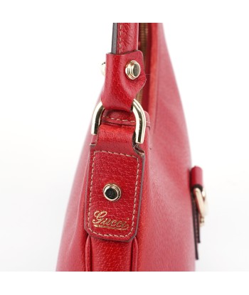 Red Leather D-Ring Shoulder Bag Voir les baskets