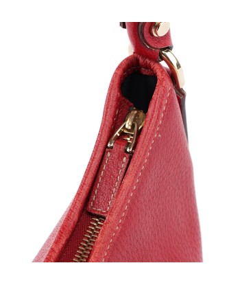 Red Leather D-Ring Shoulder Bag Voir les baskets