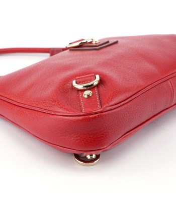 Red Leather D-Ring Shoulder Bag Voir les baskets