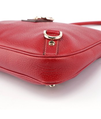 Red Leather D-Ring Shoulder Bag Voir les baskets