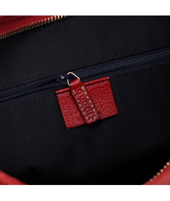 Red Leather D-Ring Shoulder Bag Voir les baskets