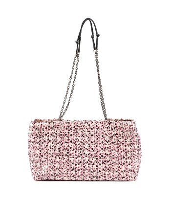 Pink Silk Sequin Chain Bag est présent 