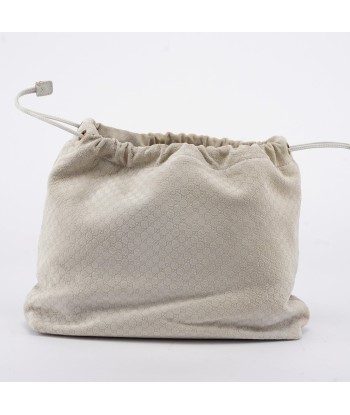 Beige Perforated Leather Drawstring Bag s'inspire de l'anatomie humaine