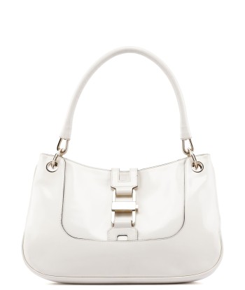 White Patent Leather Jackie Shoulder Bag en ligne