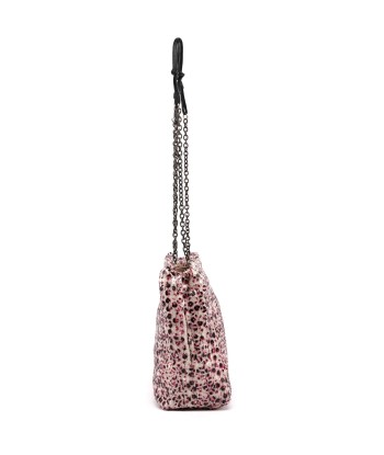 Pink Silk Sequin Chain Bag est présent 