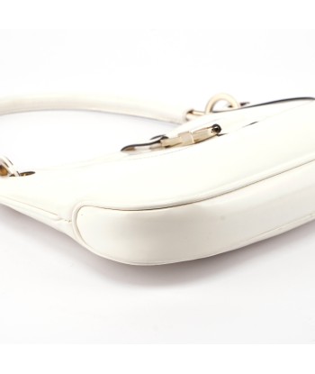 White Patent Leather Jackie Shoulder Bag en ligne