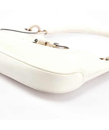 White Patent Leather Jackie Shoulder Bag en ligne