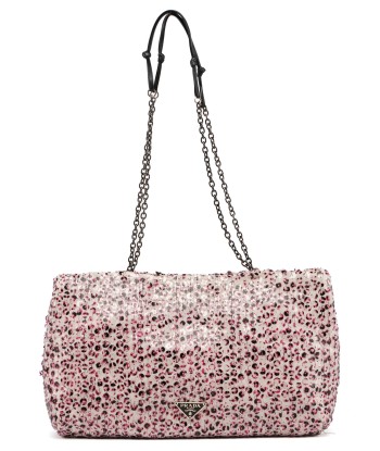 Pink Silk Sequin Chain Bag est présent 