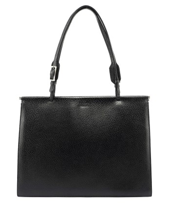 Black Leather Top Handle Bag acheter en ligne