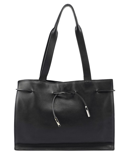 Black Calfskin Drawstring Tote Bag Venez découvrir notre 