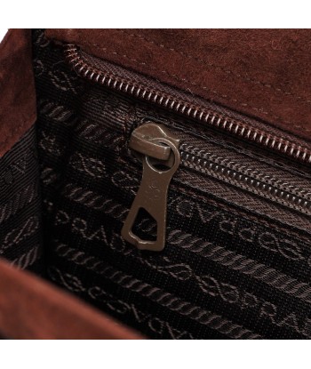 Brown Suede Chain Handle Tote de la marque