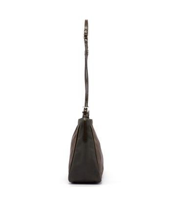 Brown Tessuto Mini Hobo rembourrage situé sous