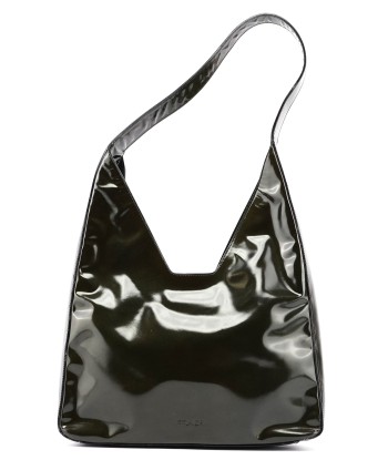 1998 Dark Green Patent Leather Geometric Hobo Découvrez la collection