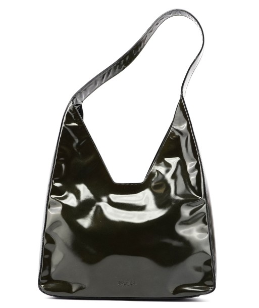 1998 Dark Green Patent Leather Geometric Hobo Découvrez la collection