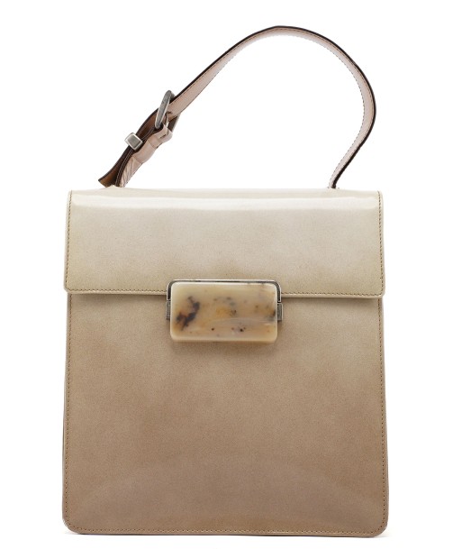 Beige Spazzolato Buckle Handbag 2 - 3 jours ouvrés.