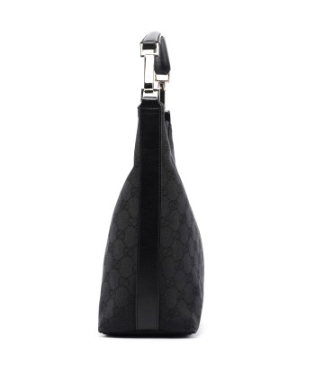 Black GG Canvas Shoulder Bag de pas cher