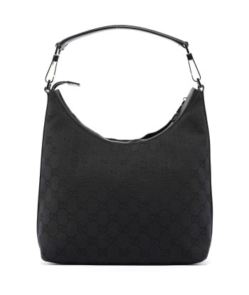 Black GG Canvas Shoulder Bag de pas cher