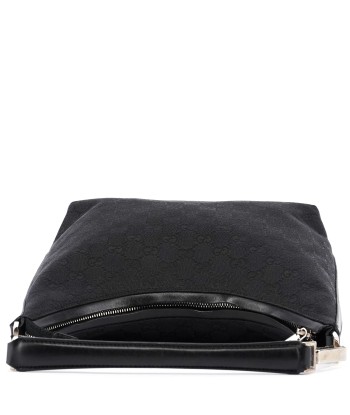 Black GG Canvas Shoulder Bag de pas cher