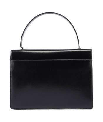 Black Calfskin Top Handle Flap Bag sur le site 