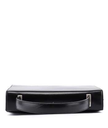 Black Calfskin Top Handle Flap Bag sur le site 