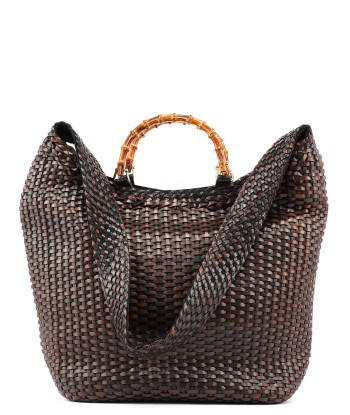 1996 Brown Woven Bamboo 2-Way Bag Comparez plus de prix