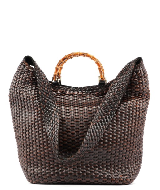 1996 Brown Woven Bamboo 2-Way Bag Comparez plus de prix