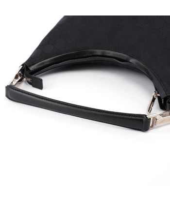 Black GG Canvas Shoulder Bag de pas cher