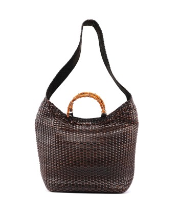 1996 Brown Woven Bamboo 2-Way Bag Comparez plus de prix