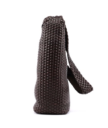 1996 Brown Woven Bamboo 2-Way Bag Fin de série