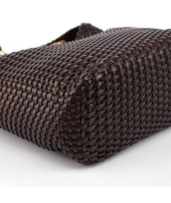 1996 Brown Woven Bamboo 2-Way Bag Fin de série