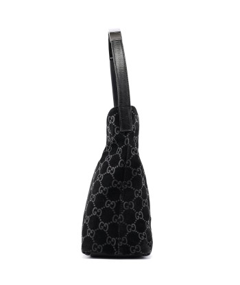 Black Suede GG Hobo Shoulder Bag Véritable concentré