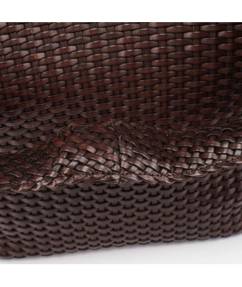 1996 Brown Woven Bamboo 2-Way Bag Fin de série