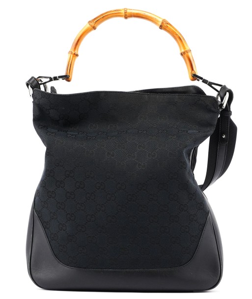 Black GG Bamboo Shoulder Bag 2-Way solde